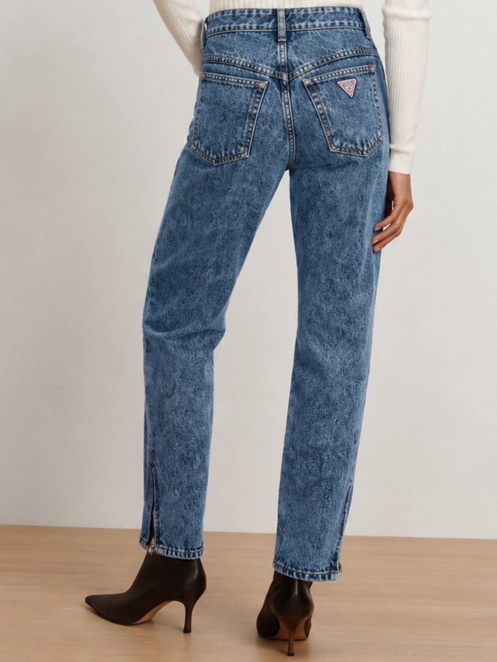 Vintage Guess Georges Marciano USA Mom Jeans Denim High Rise Ankle Zip Sz 31